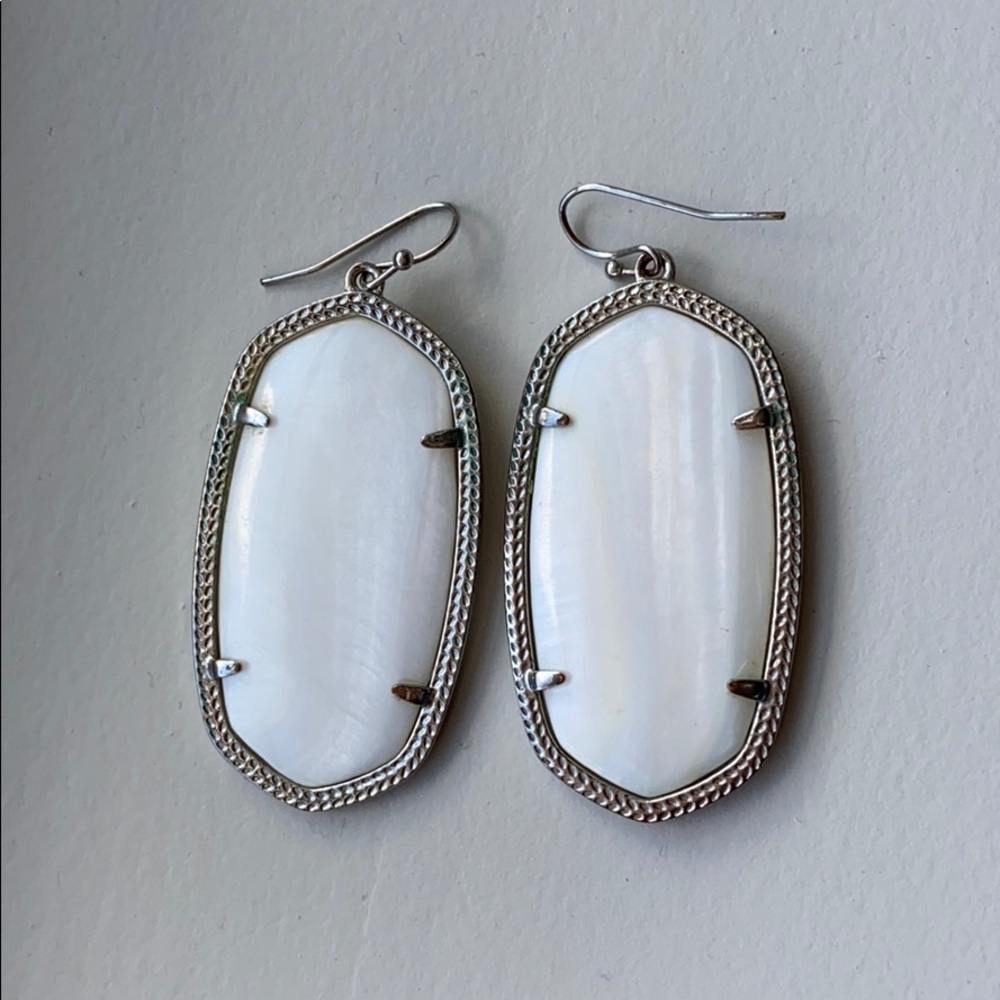 Kendra Scott White and Silver Danielle Earrings